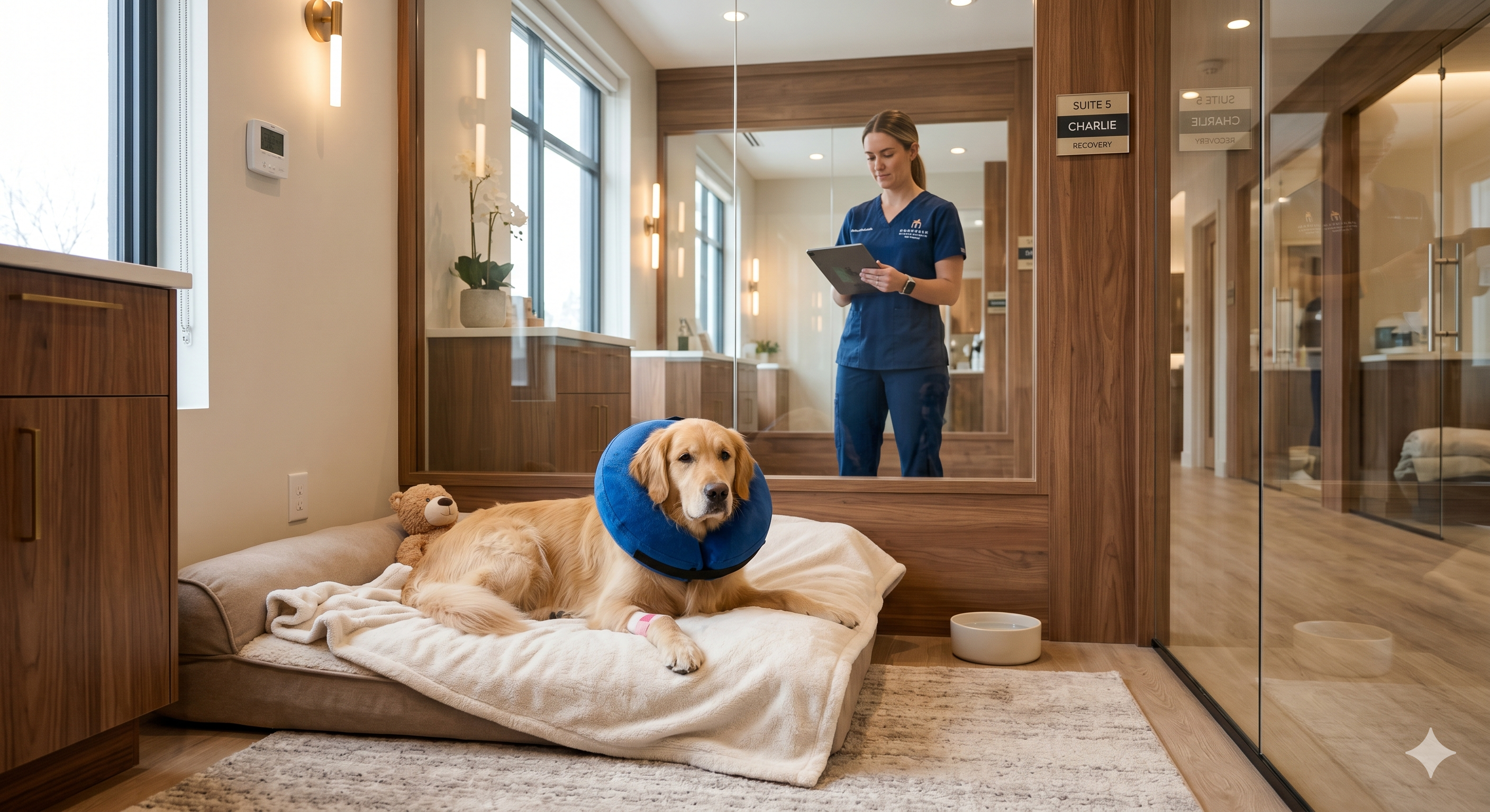 Luxury pet boarding suite
